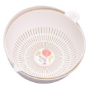 Миска-дуршлаг 2 в 1 для мытья овощей, фруктов и зелени 29.5×21×11 (см) дуршлаг пластиковый 4 (л) Серый HP-45-7BE