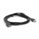 Удлинитель USB 2.0 AM/AF, 2.0m, 1 феррит, черный  Пакет Q250