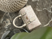 Coach Mini Rowan Crossbody  In Signature біло-пудровий