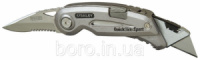 Нож 19мм трапеция 120мм 2 лезвия (выдвижное + 75мм складное),серия QuickSlide Sport Utility Knife  S