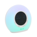 Колонка Kisonli Q6B Bluetooth 5.0, 1х5W, 3600mAh, USB/TF/FM/BT/LED/Clock/RGB Light, DC: 5V/1A, BOX, Silver, Q30