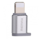 Переходник Visual RA-USB2 microUSB(F) to Lightning(M) Silver Remax 340905