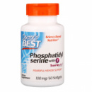 Фосфатидилсерин, Phosphatidylserine with SerinAid, Doctor's Best, 100 мг, 60 желатиновых капсул