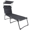 Кровать раскладная Bo-Camp Sun Lounger With Sunscreen 5 Positions Grey (1304492)