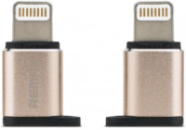 Переходник Visual RA-USB2 microUSB(F) to Lightning(M) Gold Remax 340906