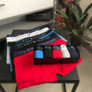 Мужской набор трусов TH 5 шт +  фирменная коробка  Черный,Серый,Красный,Синий,Голубой