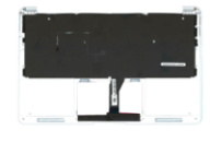 Клавіатура Apple MacBook Air 2012+ (A1465) Black, (Silver TopCase), RU (горизонтальний ентер)