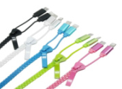 Кабель USB 2 в 1 microUSB/IPHONE змійка