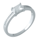 Серебряное кольцо CatalogSilver с фианитами, вес изделия 1,88 гр (1956090) 16 размер
