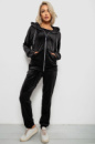 Спортивний костюм жіночий велюровий, колір чорний, 257R4122