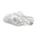 Мышь проводная JEDEL GM1400, 6 кнопок, 1000/2400/3200/4800/6400/7200DPI, кабель 1,5 м. RGB подсветка. 128х77х40 мм. Transparent. Box