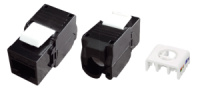 Модульный разъём OK-net Кат.5e UTP (180°, toolless) черный
