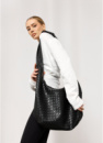 Жіноча сумка хобо шкіра еко чорна