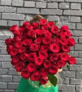 Купити Букет квітів, замовити, доставку троянда 80 см, 51 шт. На Подолі Ⓜ️ доставка.