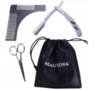 Набір для бороди: бритва, ножиці, шаблон, чохол.