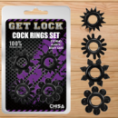 Набір з 4 ерекційних кілець GK Power «Cock Rings Set Black» від CHISA