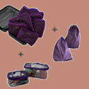 Набор органайзеров для одежды и косметики в чемодан (фиолетовый)