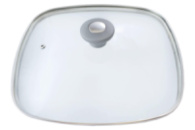 Крышка стеклянная Kamille - 280 x 280 мм серая 1 шт.