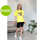 Жіночий спортивний костюм з велосипедками рубчик «Force» оптом | Норма і батал | Розпродаж моделі