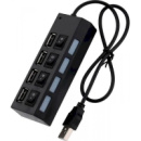 USB HUB Voltronic 4xUSB2.0, Black (YT-HWS4HS-B/03943) (Код товару:23602)