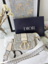 Леді Dior мини молочний текстиль