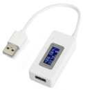 USB тестер KCX-017 напряжения (3-7V) и тока (0-3A) емкости заряжаемой батареи (0-19999mAh), White