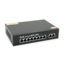 Комутатор POE 48V з 8 портами POE + 2 порти Ethernet (UP-Link) 100Мбит, c посиленням сигналу до 250метров, БП вбудований 1,7 кг (270*180*44), Q20