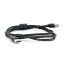 Кабель VEGGIEG UA-1.5, USB 2.0 AM/AM, 1.5m, 1 феррит, Black