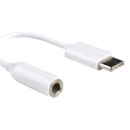 Перехідник Type-C to Jack 3.5mm (Female), 0.2m, White