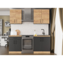 Кухня модульна Эверест Оптима набор №2 Дуб крафт золотой+Антрацит 2 м (без столешницы) (DTM-5695)