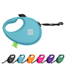 Повідець-рулетка для собак WAUDOG R-leash з контейнером для пакетів, світловідбивна стрічка, S, до 12 кг, 3 м, блакитний
