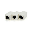 Соединитель RJ45 8P8C мама / мама RJ45 для соединения кабеля, экранированный, белый, Q50