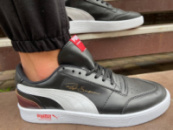 Мужские кеды Puma натуральная кожа Черный 40см.