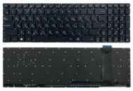 Клавіатура Asus N56 N56V N76 N76V N550 N750 Q550 R501 R750 чорна без рамки Прямий Enter підсвітка WHITE Original PRC (AENJ8901010)