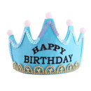 Корона з підсвічуванням «Happy Birthday», блакитна