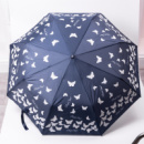 Зонт полуавтомат с принтом прочный из полиэстера диаметр 97 см Синий HP-23-2BL
