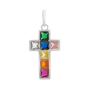 Серебряный крестик CatalogSilver с фианитами (2146131)
