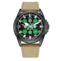 Awarder Embroidery Black-Green Khaki Battery 10ATM