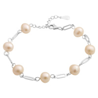 Серебряный браслет CatalogSilver с натуральным жемчугом барочным, вес изделия 6,88 гр (2174974) 1720 размер