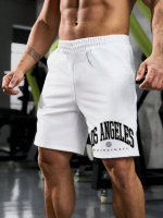 Білі чоловічі шорти з ДТФ