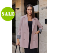 Жіночий базовий піджак на підкладці з манжетами «Lavita» | Норма і батал | Розпродаж моделі