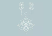 Тимчасове біле тату перевідне Чудо ночі ArleySign 120х70 мм