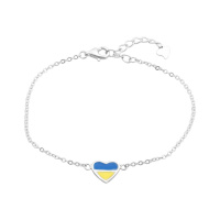 Серебряный браслет CatalogSilver с емаллю, вес изделия 1,85 гр (2153573) 1720 размер