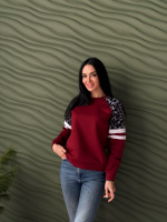 Теплий жіночий світшот «Today» | Норма Марсала, 46-48