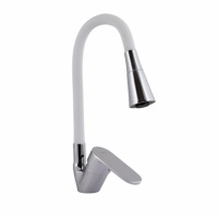 Змішувач для кухні Lidz Tani 008F3 з гнучким виливом (k40) LDTAN008F3WCR37037 Chrome/White