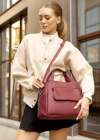 Жіноча спортивна сумка високої якості українського виробництва -      бордо