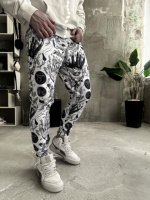 Теплі спортивні штани чоловічі матеріал трьохнитка на флісі