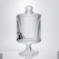 Лимонадница с краном на подставке стеклянная 4.5 л лимонадник 39 см прозрачный HP-19-3045-6