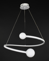 Люстра светодиодная подвесная LED светильник для квартиры на потолок лэд 27339 Белый 40-150х60х60 см.