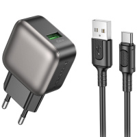 МЗП Borofone BAS52A Absolute QC3.0 18W (1USB-A) + кабель USB to Type-C